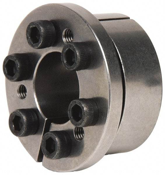 Climax Metal Products - M6 Thread, 22mm Bore Diam, 47mm OD, Shaft Locking Device - 5 Screws, 6,265 Lb Axial Load, 2.047" OAW, 0.669" Thrust Ring Width, 226 Ft/Lb Max Torque - Apex Tool & Supply