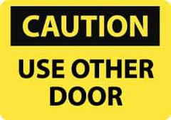 NMC - Caution - Use Other Door, Plastic Fire and Exit Sign - 14" Wide x 10" High - Apex Tool & Supply