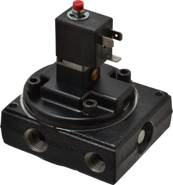 Norgren - 1.5 CV Rate, 1/4" NPT Inlet 1/4 Basic Valves - 1/4" NPT Inlet, Poppet Valve, Solenoid Actuator - Apex Tool & Supply