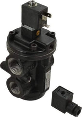 Norgren - 4.6 CV Rate, 1/2" NPT Inlet 1/2 Basic Valves - 1/2" NPT Inlet, Poppet Valve, Solenoid Actuator - Apex Tool & Supply