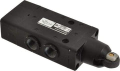 Norgren - 0.98 CV Rate, 1/4" NPT Inlet 5/2 Super Mechanical Valve - 1/4" NPT Inlet, Packed Spool Valve, Roller Actuator - Apex Tool & Supply