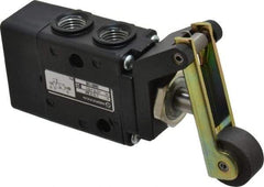 Norgren - 0.98 CV Rate, 1/4" NPT Inlet 3/2 Super Mechanical Valve - 1/4" NPT Inlet, Packed Spool Valve, Roller Lever Actuator - Apex Tool & Supply