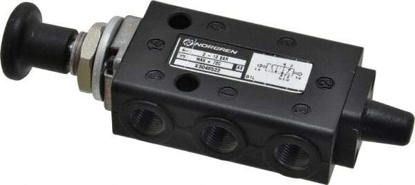 Norgren - 1/8" NPT Packed Spool Valve - Knob Type & 0.34 CV Rate - Apex Tool & Supply