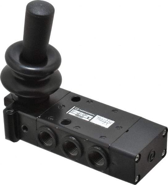 Norgren - 1/4" NPT Packed Spool Valve - Lever Type, Spring Activation & 0.98 CV Rate - Apex Tool & Supply