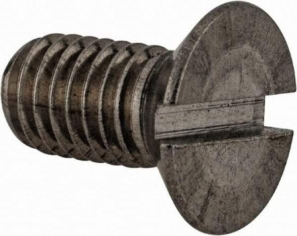 Value Collection - M8x1.25 Metric Coarse, 16mm OAL Slotted Drive Machine Screw - Flat Head, Grade 18-8 & A2 Stainless Steel, Uncoated, Without Washer - Apex Tool & Supply