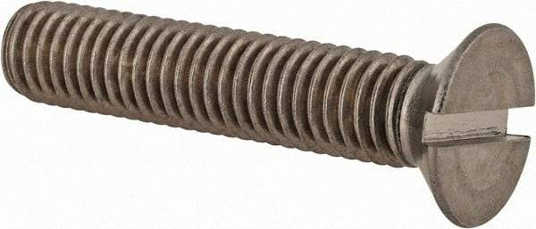 Value Collection - M8x1.25 Metric Coarse, 40mm OAL Slotted Drive Machine Screw - Flat Head, Grade 18-8 & A2 Stainless Steel, Uncoated, Without Washer - Apex Tool & Supply