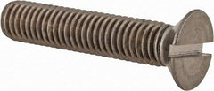 Value Collection - M8x1.25 Metric Coarse, 40mm OAL Slotted Drive Machine Screw - Flat Head, Grade 18-8 & A2 Stainless Steel, Uncoated, Without Washer - Apex Tool & Supply