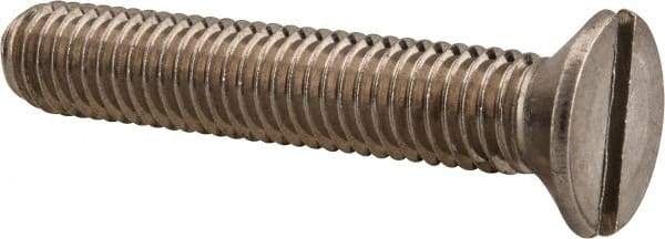 Value Collection - M8x1.25 Metric Coarse, 45mm OAL Slotted Drive Machine Screw - Flat Head, Grade 18-8 & A2 Stainless Steel, Uncoated, Without Washer - Apex Tool & Supply