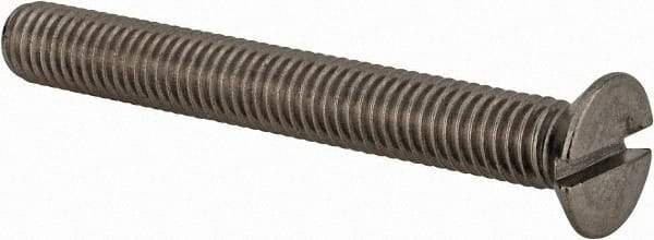 Value Collection - M8x1.25 Metric Coarse, 65mm OAL Slotted Drive Machine Screw - Flat Head, Grade 18-8 & A2 Stainless Steel, Uncoated, Without Washer - Apex Tool & Supply
