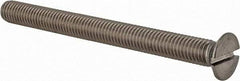 Value Collection - M8x1.25 Metric Coarse, 90mm OAL Slotted Drive Machine Screw - Flat Head, Grade 18-8 & A2 Stainless Steel, Uncoated, Without Washer - Apex Tool & Supply
