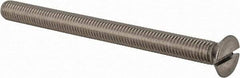 Value Collection - M8x1.25 Metric Coarse, 100mm OAL Slotted Drive Machine Screw - Flat Head, Grade 18-8 & A2 Stainless Steel, Uncoated, Without Washer - Apex Tool & Supply