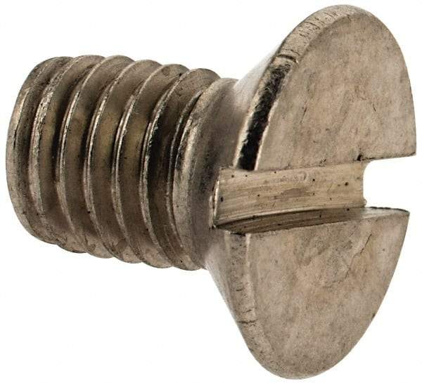 Value Collection - M10x1.50 Metric Coarse, 16mm OAL Slotted Drive Machine Screw - Flat Head, Grade 18-8 & A2 Stainless Steel, Uncoated, Without Washer - Apex Tool & Supply