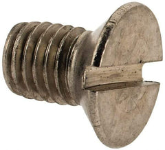 Value Collection - M10x1.50 Metric Coarse, 16mm OAL Slotted Drive Machine Screw - Flat Head, Grade 18-8 & A2 Stainless Steel, Uncoated, Without Washer - Apex Tool & Supply