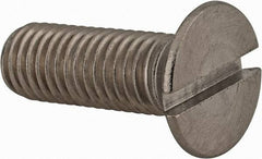 Value Collection - M10x1.50 Metric Coarse, 30mm OAL Slotted Drive Machine Screw - Flat Head, Grade 18-8 & A2 Stainless Steel, Uncoated, Without Washer - Apex Tool & Supply
