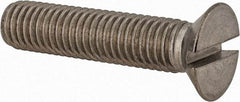 Value Collection - M10x1.50 Metric Coarse, 45mm OAL Slotted Drive Machine Screw - Flat Head, Grade 18-8 & A2 Stainless Steel, Uncoated, Without Washer - Apex Tool & Supply