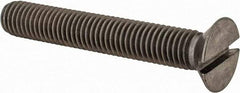 Value Collection - M10x1.50 Metric Coarse, 65mm OAL Slotted Drive Machine Screw - Flat Head, Grade 18-8 & A2 Stainless Steel, Uncoated, Without Washer - Apex Tool & Supply