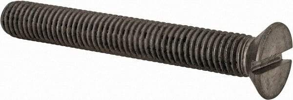 Value Collection - M10x1.50 Metric Coarse, 75mm OAL Slotted Drive Machine Screw - Flat Head, Grade 18-8 & A2 Stainless Steel, Uncoated, Without Washer - Apex Tool & Supply