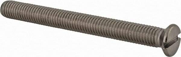Value Collection - M10x1.50 Metric Coarse, 100mm OAL Slotted Drive Machine Screw - Flat Head, Grade 18-8 & A2 Stainless Steel, Uncoated, Without Washer - Apex Tool & Supply