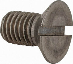 Value Collection - M12x1.75 Metric Coarse, 20mm OAL Slotted Drive Machine Screw - Flat Head, Grade 18-8 & A2 Stainless Steel, Uncoated, Without Washer - Apex Tool & Supply