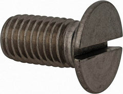 Value Collection - M12x1.75 Metric Coarse, 25mm OAL Slotted Drive Machine Screw - Flat Head, Grade 18-8 & A2 Stainless Steel, Uncoated, Without Washer - Apex Tool & Supply