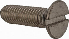 Value Collection - M12x1.75 Metric Coarse, 40mm OAL Slotted Drive Machine Screw - Flat Head, Grade 18-8 & A2 Stainless Steel, Uncoated, Without Washer - Apex Tool & Supply