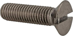 Value Collection - M12x1.75 Metric Coarse, 45mm OAL Slotted Drive Machine Screw - Flat Head, Grade 18-8 & A2 Stainless Steel, Uncoated, Without Washer - Apex Tool & Supply