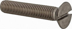 Value Collection - M12x1.75 Metric Coarse, 65mm OAL Slotted Drive Machine Screw - Flat Head, Grade 18-8 & A2 Stainless Steel, Uncoated, Without Washer - Apex Tool & Supply