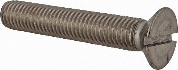 Value Collection - M12x1.75 Metric Coarse, 70mm OAL Slotted Drive Machine Screw - Flat Head, Grade 18-8 & A2 Stainless Steel, Uncoated, Without Washer - Apex Tool & Supply