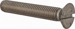 Value Collection - M12x1.75 Metric Coarse, 70mm OAL Slotted Drive Machine Screw - Flat Head, Grade 18-8 & A2 Stainless Steel, Uncoated, Without Washer - Apex Tool & Supply