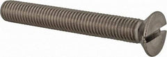 Value Collection - M12x1.75 Metric Coarse, 90mm OAL Slotted Drive Machine Screw - Flat Head, Grade 18-8 & A2 Stainless Steel, Uncoated, Without Washer - Apex Tool & Supply