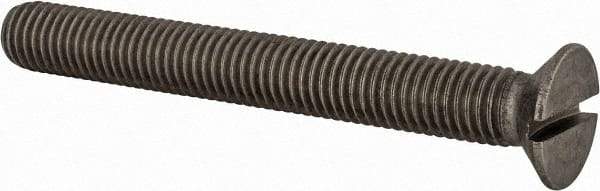 Value Collection - M12x1.75 Metric Coarse, 100mm OAL Slotted Drive Machine Screw - Flat Head, Grade 18-8 & A2 Stainless Steel, Uncoated, Without Washer - Apex Tool & Supply