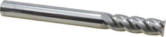 Accupro - 5/8", 2" LOC, 5/8" Shank Diam, 6" OAL, 4 Flute, Solid Carbide Square End Mill - Single End, Uncoated, Spiral Flute, 40° Helix, Centercutting, Right Hand Cut, Right Hand Flute - Apex Tool & Supply