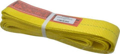 Lift-All - 6' Long x 3" Wide, 8,600 Lb Vertical Capacity, 1 Ply, Polyester Web Sling - 6,900 Lb Choker Capacity, Yellow - Apex Tool & Supply
