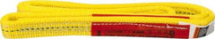 Lift-All - 3' Long x 1" Wide, 6,200 Lb Vertical Capacity, 2 Ply, Polyester Web Sling - 4,900 Lb Choker Capacity, Yellow - Apex Tool & Supply