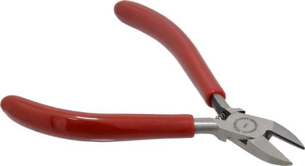 Proto - 4-5/8" OAL, Cutting Pliers - 13/32" Jaw Length x 7/16" Jaw Width, Oval Head, Plastisol Handle - Apex Tool & Supply