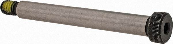 Value Collection - 3/8" Shoulder Diam x 3" Shoulder Length, 5/16-18 UNC, Hex Socket Shoulder Screw - 4140 Alloy Steel with Nylon Locking Patch, 1/4" Head Height x 9/16" Head Diam - Apex Tool & Supply