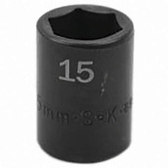 SK - Impact Socket - 3/8"DR 15MM IMPACT SOCKET - Apex Tool & Supply