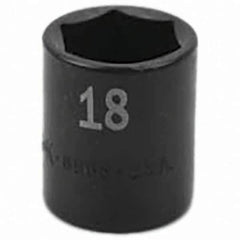 SK - Impact Socket - 3/8"DR 18MM IMPACT SOCKET - Apex Tool & Supply