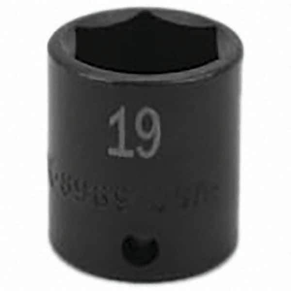 SK - Impact Socket - 3/8"DR 19MM IMPACT SOCKET - Apex Tool & Supply