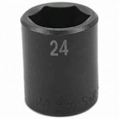 SK - Impact Socket - 1/2"DR 24MM IMPACT SOCKET - Apex Tool & Supply