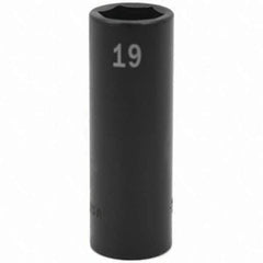 SK - Impact Socket - 1/2"DR 19MM DEEP IMPACT SOCKET - Apex Tool & Supply