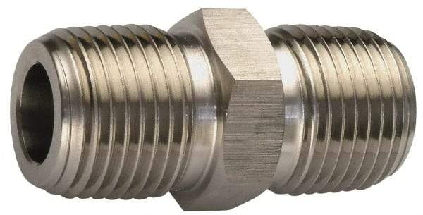 Ham-Let - 3/4" Internal Brass Hex Nipple - 3600 PSI, MNPT x MNPT - Apex Tool & Supply