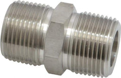 Ham-Let - 3/4" Grade 316 Stainless Steel Pipe Hex Nipple - MNPT End Connections, 6,800 psi - Apex Tool & Supply