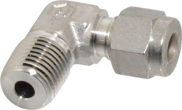 Ham-Let - 1/4" OD, Grade 316Stainless Steel Male Elbow - Comp x MNPT Ends - Apex Tool & Supply