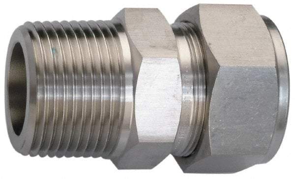 Ham-Let - 3/4" OD, Grade 316Stainless Steel Male Connector - Comp x MNPT Ends - Apex Tool & Supply