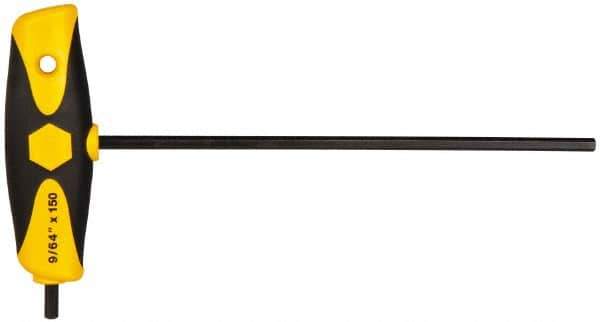 Wiha - 9/64" Hex, T-Handle Cushion Grip, Hex Key - 5-29/32" OAL, Inch System of Measurement - Apex Tool & Supply
