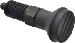 Gibraltar - 1/2-13, 17mm Thread Length, 6mm Plunger Diam, Lockout Knob Handle Indexing Plunger - Plunger Style C, 20mm Body Length, 56mm OAL, Steel - Apex Tool & Supply