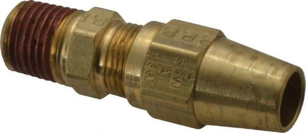 Parker - 3/8" OD, Brass Male Connector - 400 Max Working psi, -65 to 250°F, Comp x MNPT Ends - Apex Tool & Supply