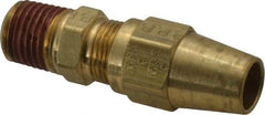 Parker - 3/8" OD, Brass Male Connector - 400 Max Working psi, -65 to 250°F, Comp x MNPT Ends - Apex Tool & Supply