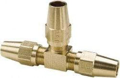 Parker - 5/8" OD, Brass Union Tee - 400 Max Working psi, -65 to 250°F, Comp x Comp x Comp Ends - Apex Tool & Supply